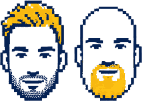 Steven und Florian als Pixel-Avatare